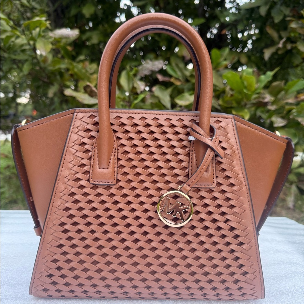 Michael Small Woven Avril  TZ Satchel Crossbody bag 
Satchel Luggage